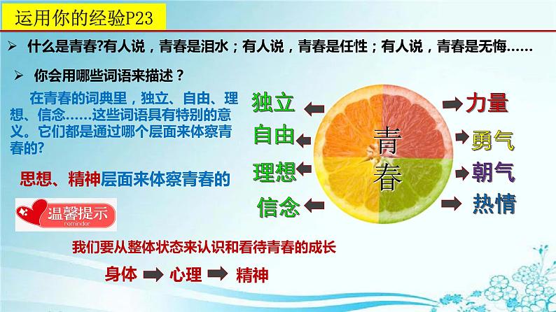 2021-2022学年统编版七年级下册3.1青春飞扬 课件（22张）05