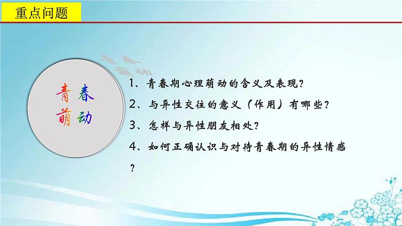 2021-2022学年统编版七年级下册2.2 青春萌动 课件（22张）第3页