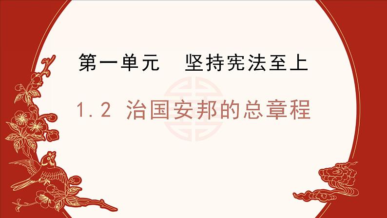 2021-2022学年统编版八年级下册 1.2 治国安邦的总章程  课件 （28张）第1页