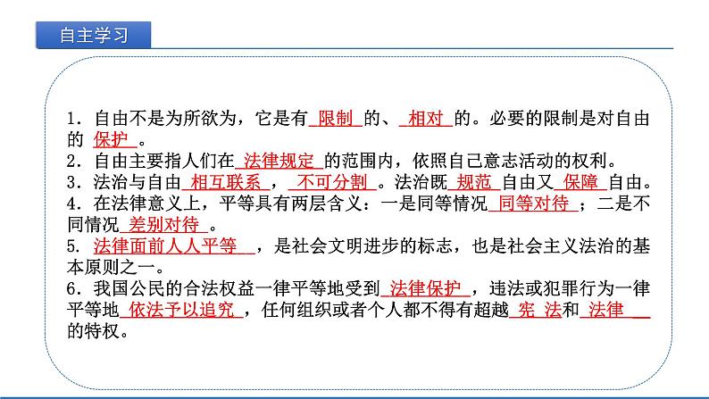 2021-2022学年统编版八年级下册 7.1 自由平等的真谛  课件 （31张）第3页