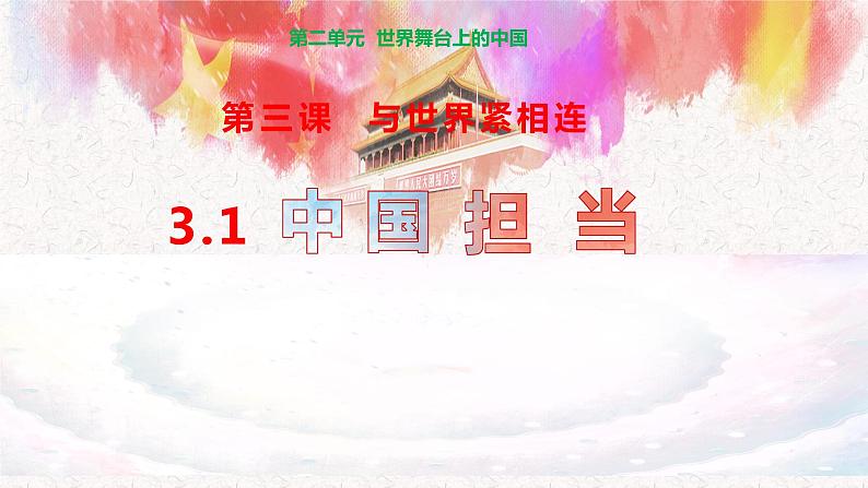 2021-2022统编版九年级下册 3.1中国担当  课件 （20张）第2页