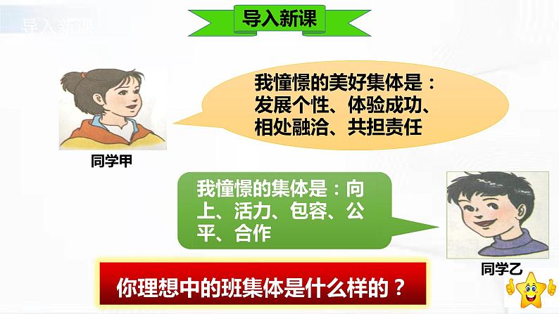 部编版道德与法治七年级下册 8.1 憧憬美好集体 课件第2页