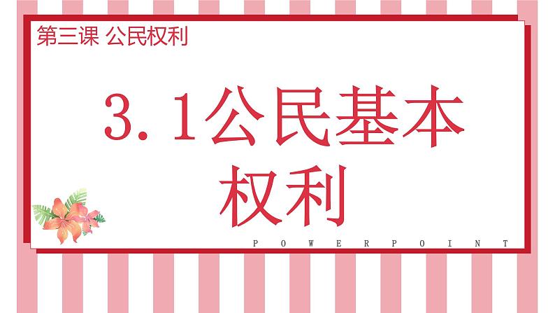 3.1公民基本权利课件2021-2022学年部编版道德与法治八年级下册第3页