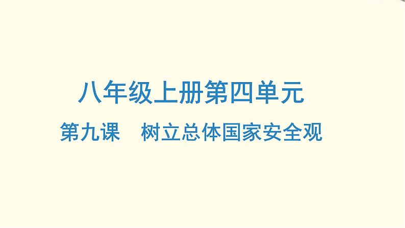 中考道德与法治总复习八年级上册第四单元-第九课PPT课件第1页