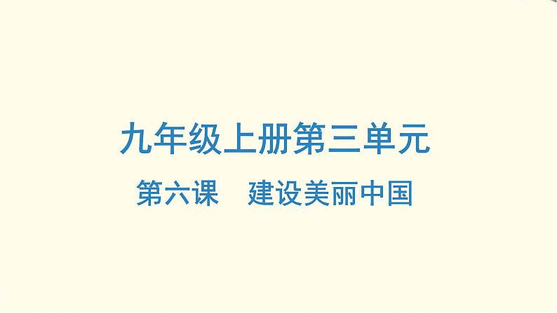 中考道德与法治总复习九年级上册第三单元-第六课PPT课件第1页