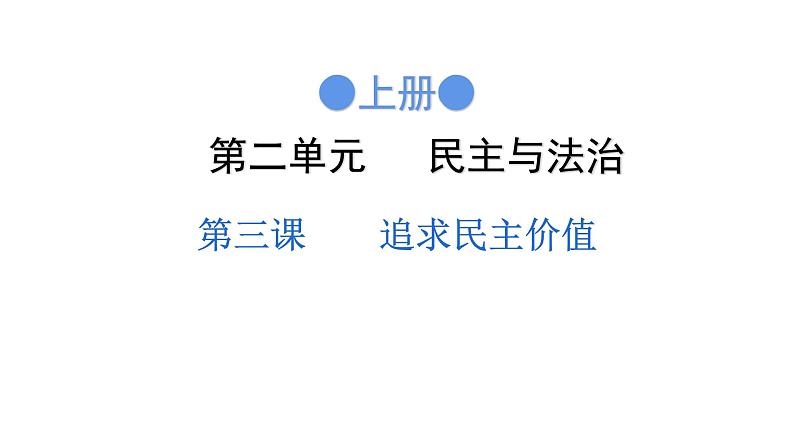 第三课追求民主价值复习课件-2021-2022学年部编版道德与法治九年级上册第1页