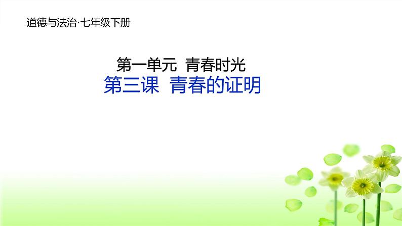 3.1青春飞扬  课件-2021-2022学年部编版道德与法治七年级下册第1页