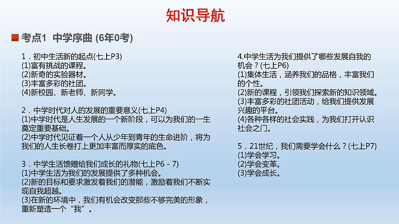 七年级上册第一单元成长的节拍课件-2022年中考道德与法治一轮复习第5页