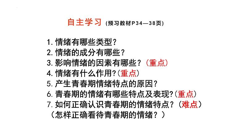 4.1青春的情绪课件2021-2022学年部编版道德与法治七年级下册02