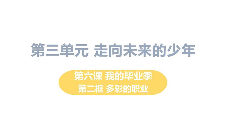 部编版九年级下册道德与法制---第二框  多彩的职业课件PPT第1页