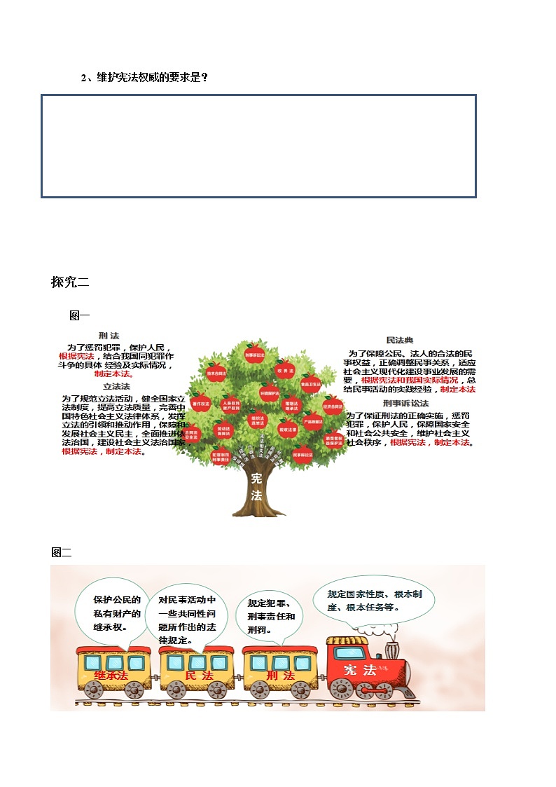 2021-2022学年八年级下册  2.1 坚持依宪治国 （ 学案 ）第3页