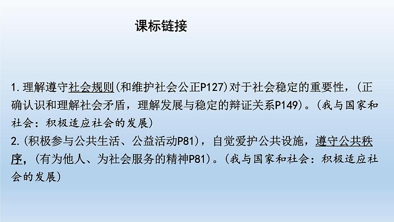 八年级上册第二单元遵守社会规则复习课件-2022年中考道德与法治一轮复习02