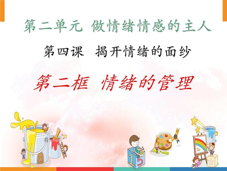 4.2  情绪的管理课件2021-2022学年部编版道德与法治七年级下册第1页