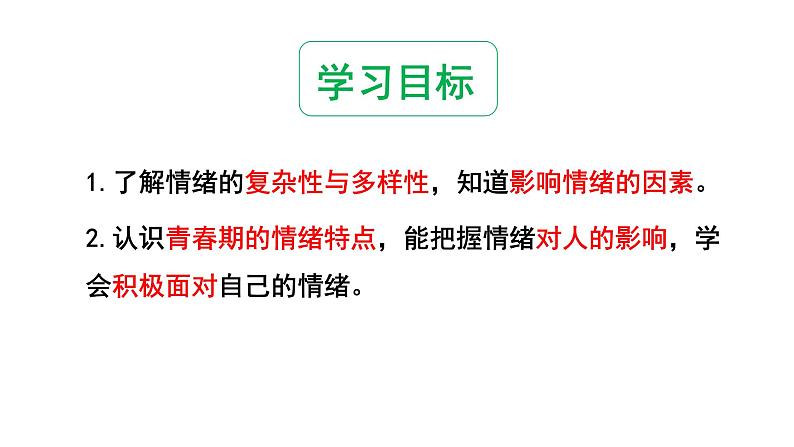 4.1青春的情绪课件2021-2022学年部编版道德与法治七年级下册02