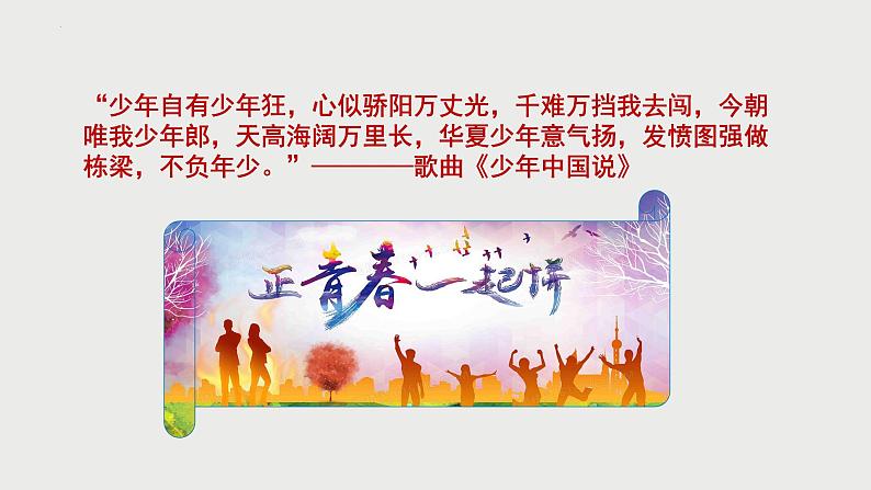 2021-2022学年部编版道德与法治七年级下册 3.1 青春飞扬课件（23张PPT）第1页