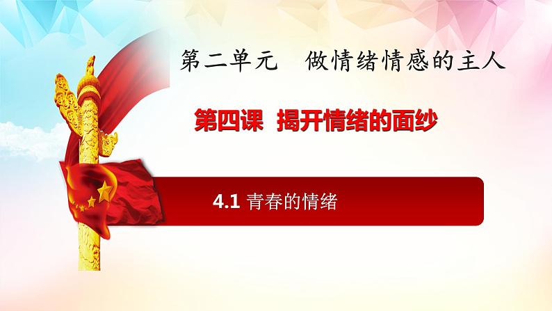 2021-2022学年道德与法治七年级下册  4.1 青春的情绪  课件（22张）第1页