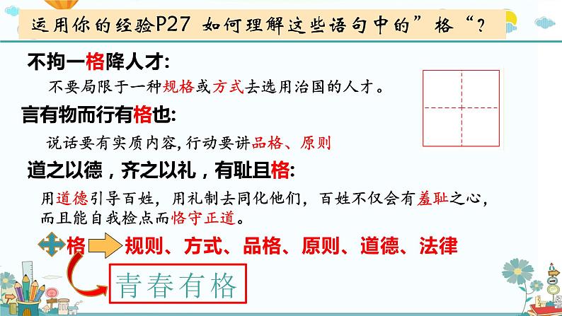 2021-2022学年道德与法治七年级下册  3.2青春有格  课件（25张）第5页