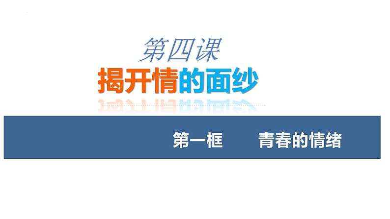 4.1青春的情绪课件2021-2022学年部编版道德与法治七年级下册01