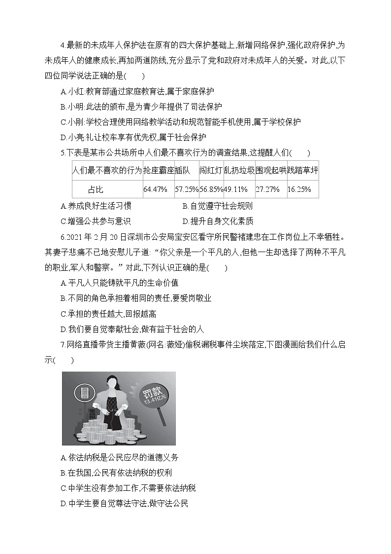 2022年广东省深圳市初中毕业生学业考试道德与法治考前冲刺试卷（word版含答案）第2页