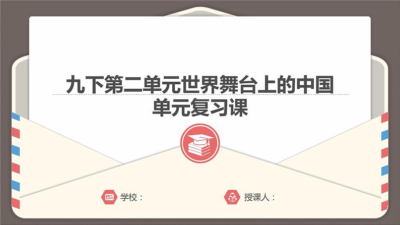 第二单元世界舞台上的中国复习课件-2021-2022学年部编版道德与法治九年级下册01