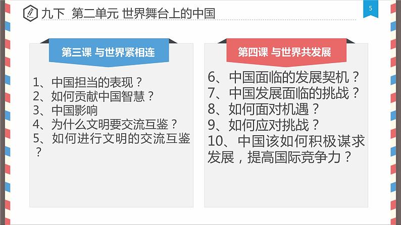 第二单元世界舞台上的中国复习课件-2021-2022学年部编版道德与法治九年级下册05