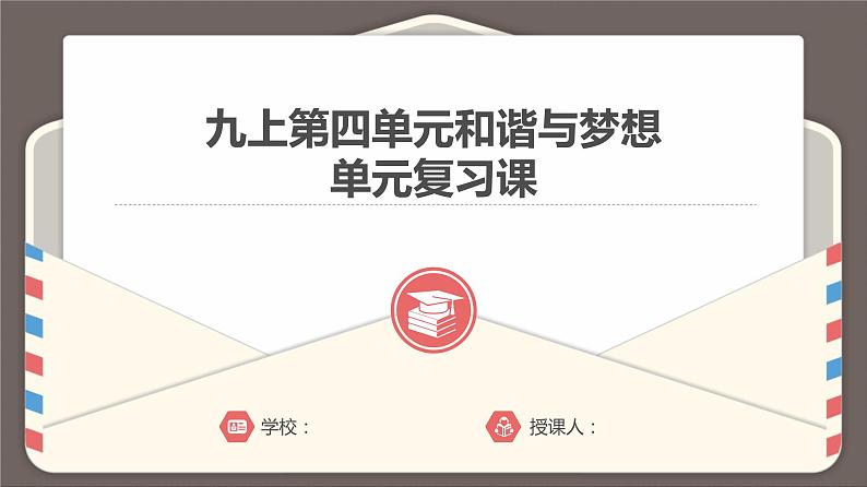 第四单元和谐与梦想复习课件-2021-2022学年部编版道德与法治九年级上册第1页