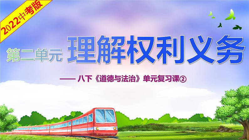 2022年中考道德与法治一轮复习八年级下册第二单元理解权利义务课件第1页