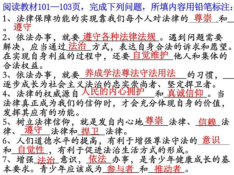 2021-2022学年统编版道德与法治七年级下册 10.2我们与法律同行课件（16张）第4页