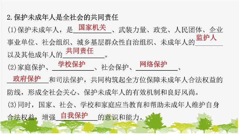 2021-2022学年统编版道德与法治七年级下册 10.1 法律为我们护航 学案课件 (28张)第8页