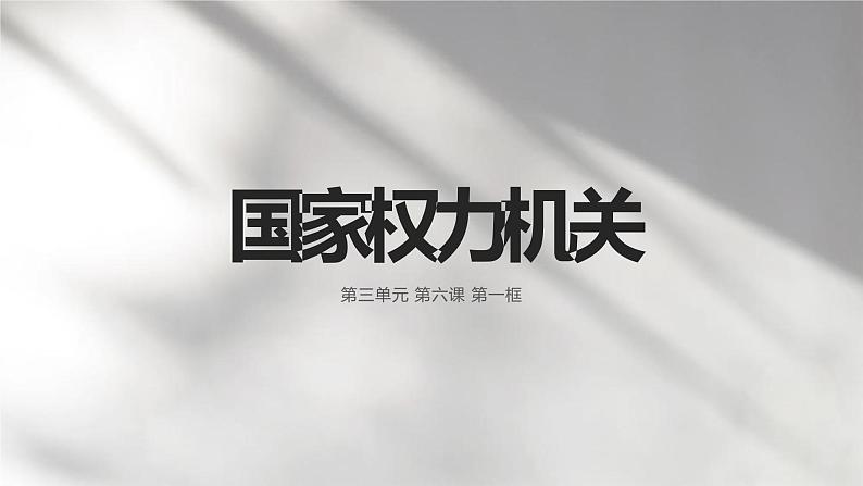 6.1国家权力机关课件2021-2022学年部编版道德与法治八年级下册01