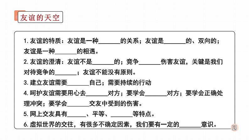 2022年人教部编版中考道德与法治一轮复习专题01 成长的节拍、友谊的天空课件PPT第8页