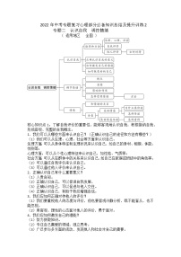 2022年中考道德与法治一轮复习心理部分必备知识总结及提升训练（二）导学案