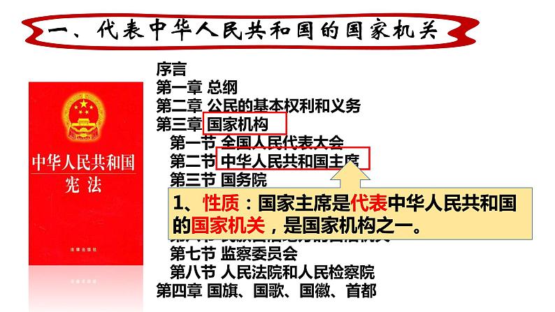 6.2中华人民共和国主席课件2021-2022学年部编版道德与法治八年级下册 (1)第5页