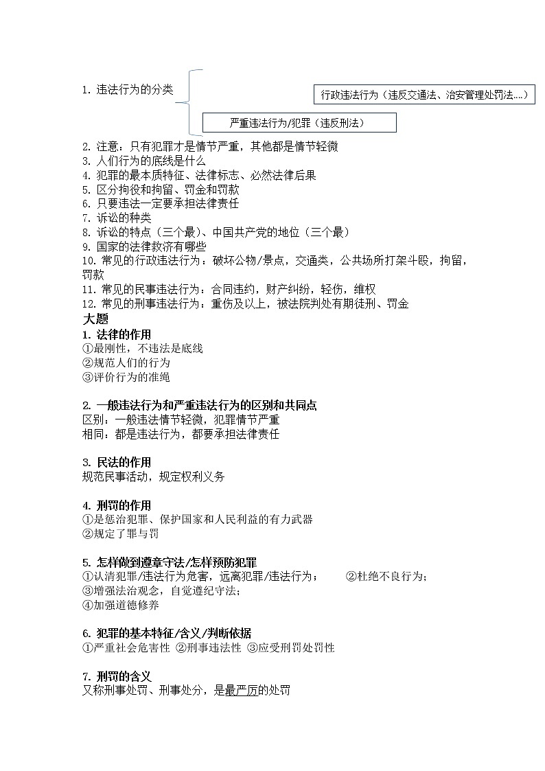 2022年江苏省无锡市锡山区中考道德与法治总复习背诵提纲第2页