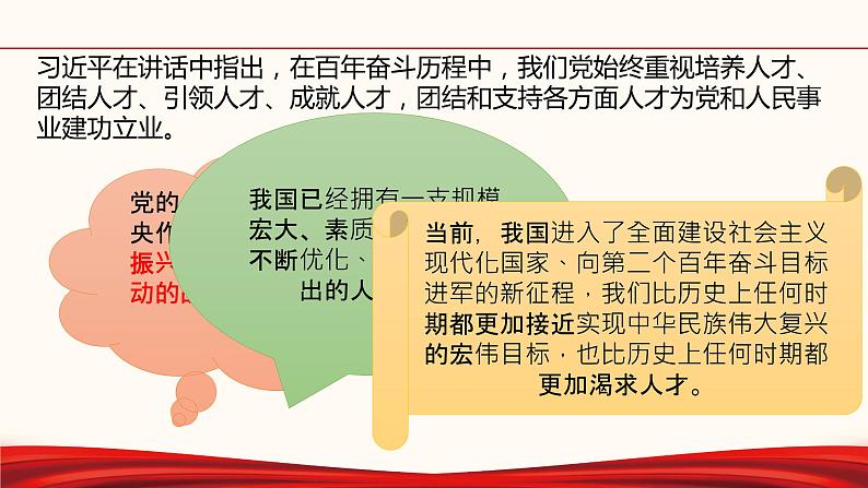 备战2022年中考道德与法治必备时政热点解读与押题课件        专题十三  记中央人才工作会议第3页