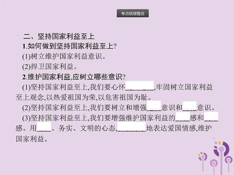 中考道德与法治总复习优化设计第一板块基础知识过关第8课时维护国家利益课件第5页