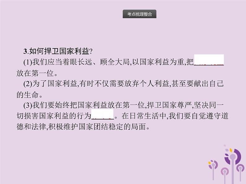 中考道德与法治总复习优化设计第一板块基础知识过关第8课时维护国家利益课件第6页