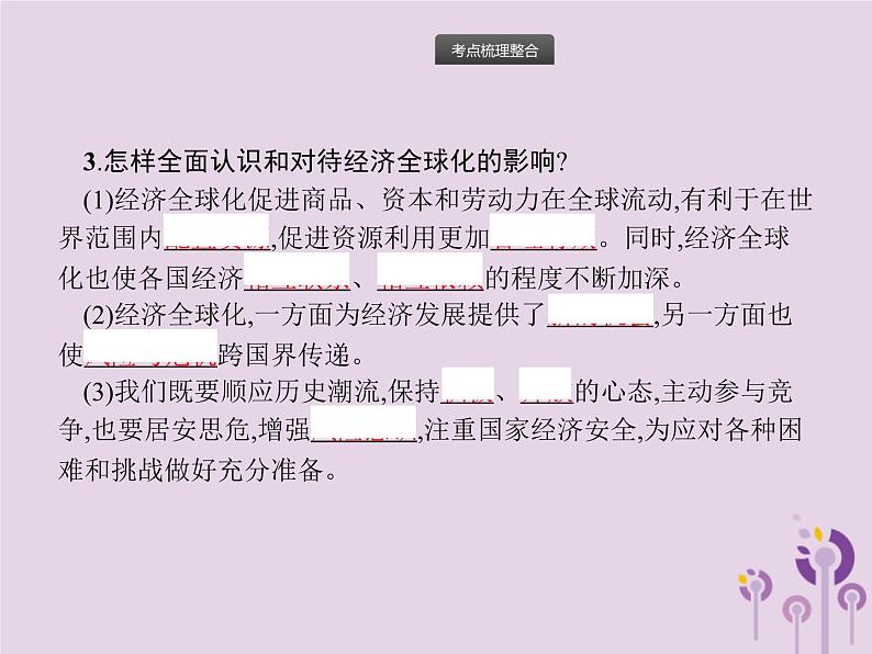 中考道德与法治总复习优化设计第一板块基础知识过关第17课时我们共同的世界课件第3页