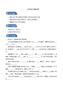 政治 (道德与法治)八年级下册公平正义的守护学案