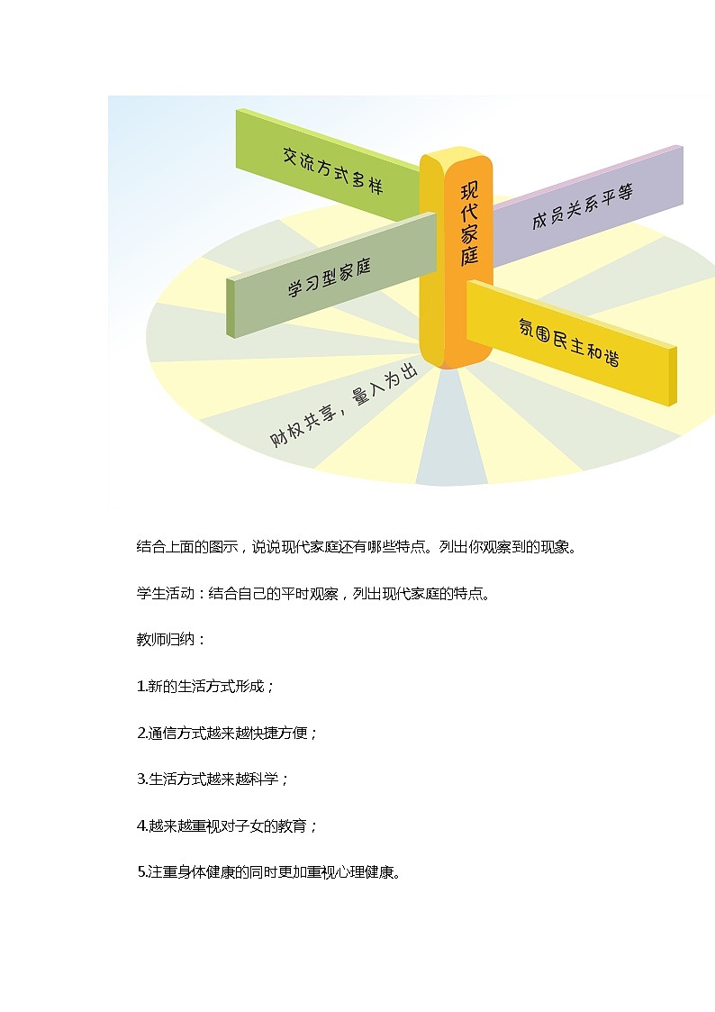 部编版道德与法治七年级上册 7 .3 让家更美好(9) （教案）第2页