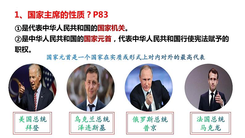 6.2中华人民共和国主席课件2021-2022年部编版道德与法治八年级下册第7页