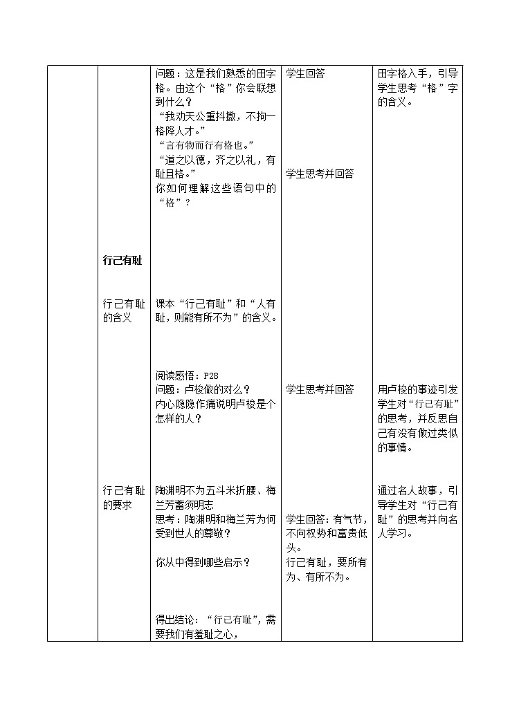 人教版《道德与法治》七年级下册-3.2 青春有格 教学设计02