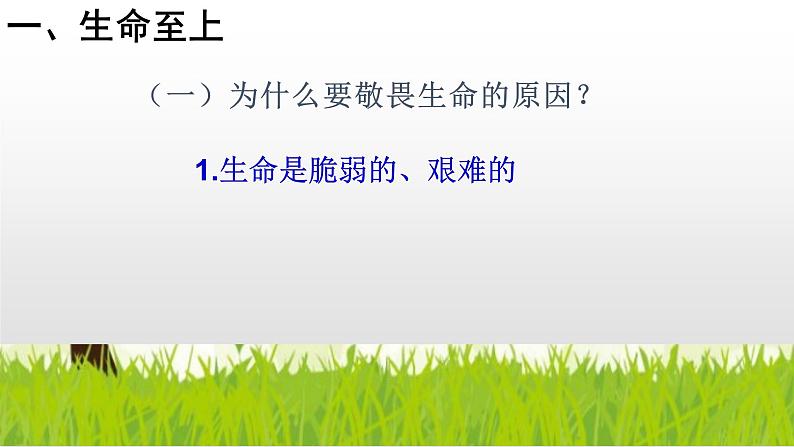 部编版道德与法治七年级上册 8 .2  敬畏生命--生命至上（课件）第7页