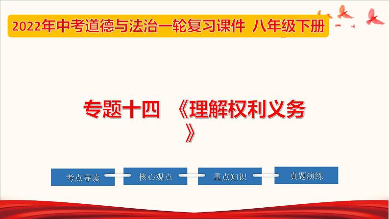 2022年中考道德与法治第一轮夯实基础靶向复习       专题14 理解权利义务01