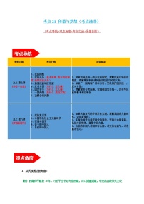 2022年中考道德与法治第一轮夯实基础靶向复习       专题21 和谐与梦想