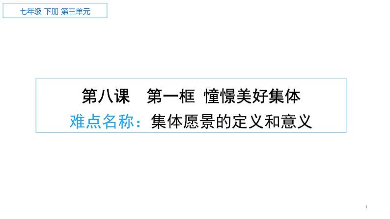 8.1 憧憬美好集体 课件-2021-2022学年部编版道德与法治七年级下册01