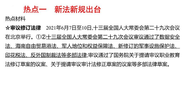 2022年广东省深圳市中考道德与法治二轮专题复习课件专题四　全面依法治国　建设法治国家第3页