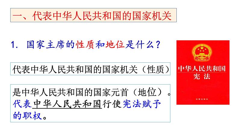 6.2 中华人民共和国主席 课件-2021-2022学年部编版道德与法治八年级下册05