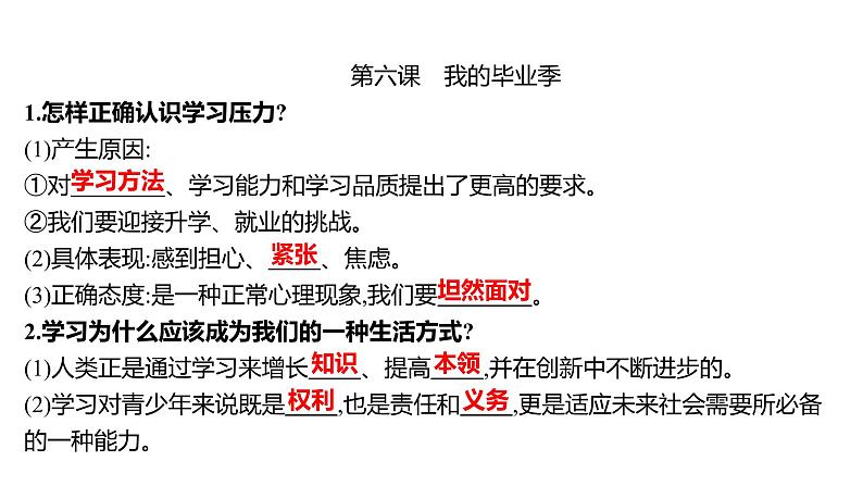 2022年广东省深圳市中考道德与法治一轮复习课件：走向未来的少年07