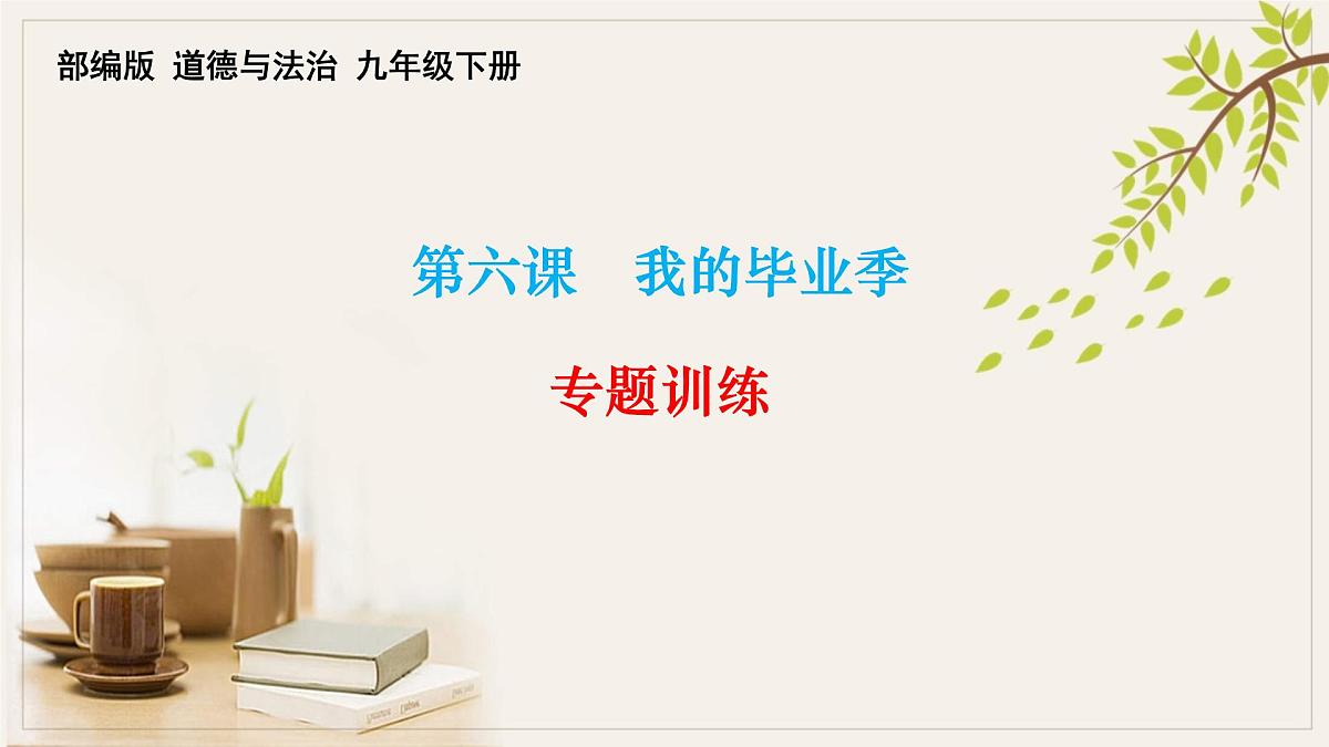 第六课我的毕业季训练课件2021-2022学年部编版道德与法治九年级下册第1页